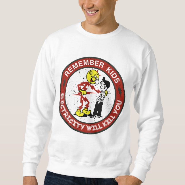 Sweatshirt Souvenez-vous que l'électricité pour enfants vous  (Devant)