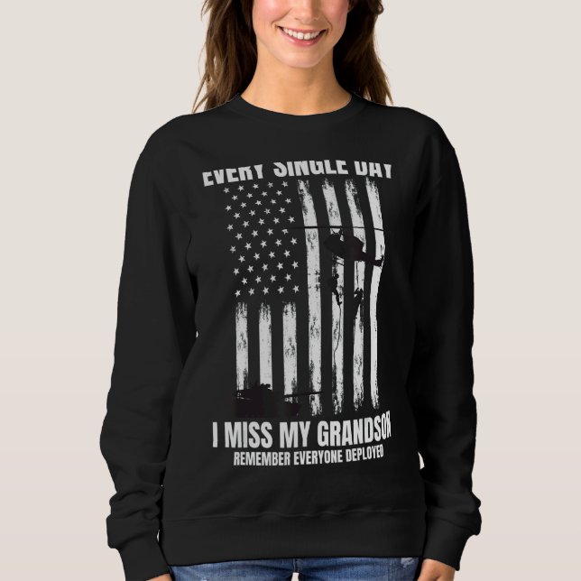 Sweatshirt Souvenez-vous que tout le monde déployé Grand-fils (Devant)