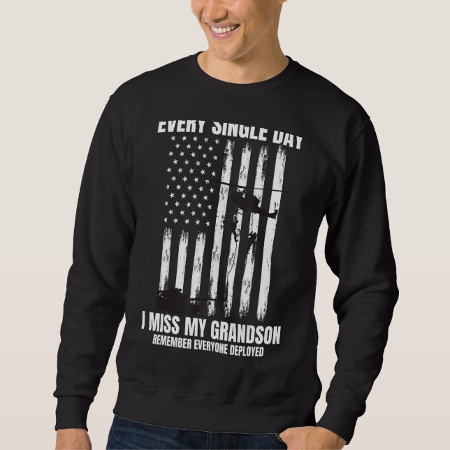 Sweatshirt Souvenez-vous que tout le monde déployé Grand-fils (Devant)