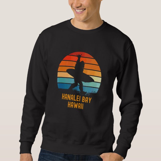 Sweatshirt Souvenir de Hanalei Bay Hawaii Sasquatch (Devant)