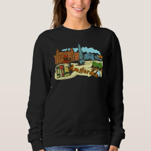 Sweatshirt Souvenir de la ville d'Amsterdam Pays-Bas pour hom