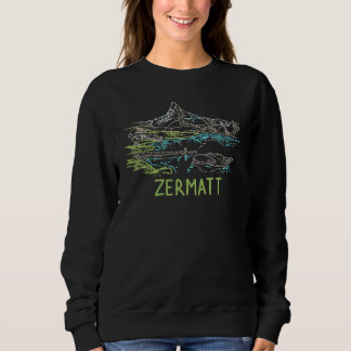 Sweatshirt Souvenir de la ville de Zermatt en Suisse pour hom
