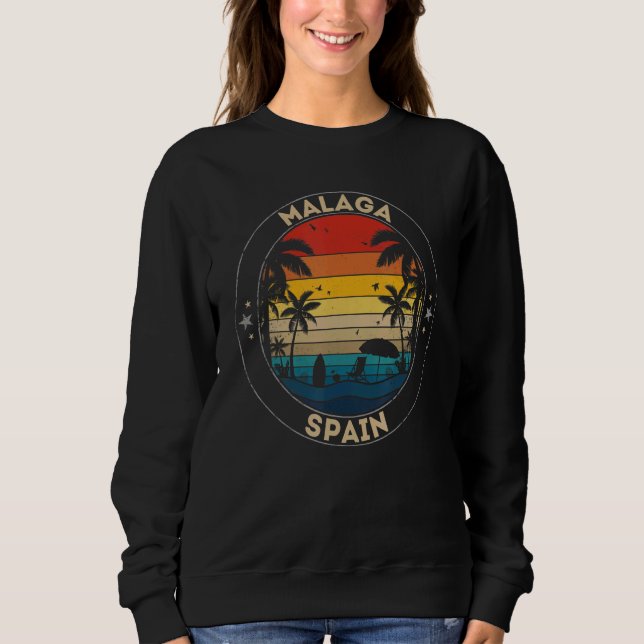 Sweatshirt Souvenir de Malaga Espagne Rappel (Devant)