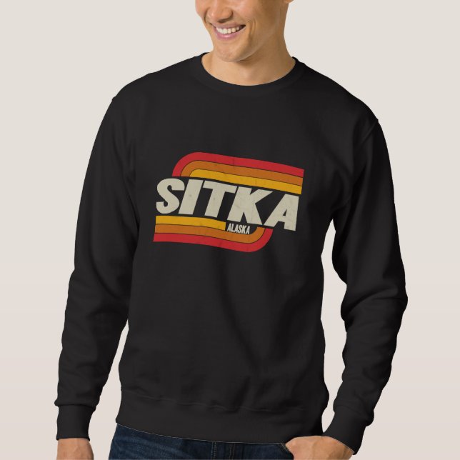 Sweatshirt Souvenir vintage de Sitka AK (Devant)