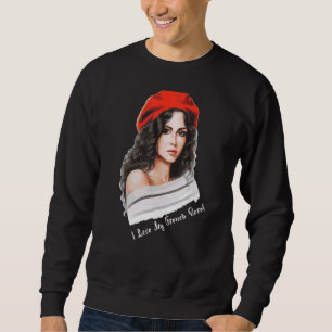 Sweatshirt Souvenirs de France Paris Français Beret Casquette