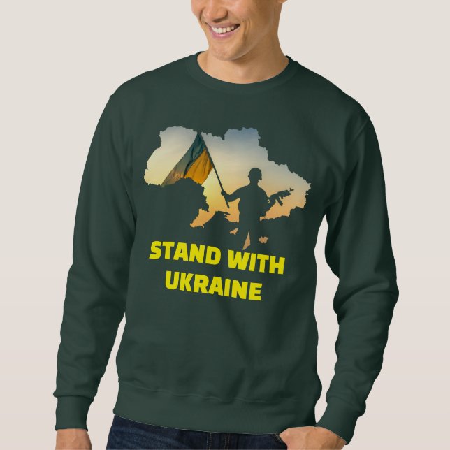 Sweatshirt Soyez avec l'Ukraine - Soutien et solidarité (Devant)
