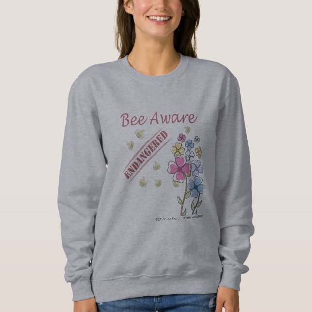 Sweatshirt Soyez Prudents - Sauvez les Abeilles (Devant)