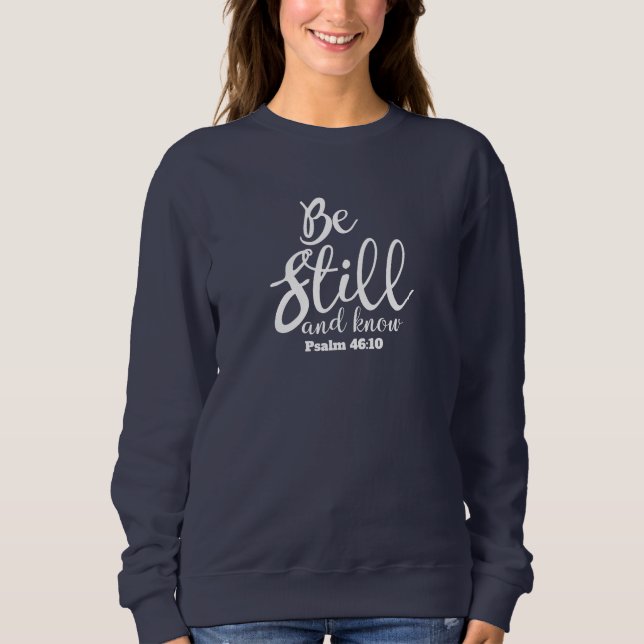 Sweatshirt Soyez toujours et sachez le vers inspiré de bible (Devant)