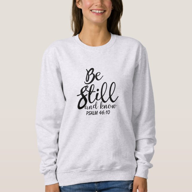 Sweatshirt Soyez toujours et sachez le vers inspiré de bible (Devant)