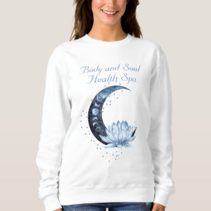 Sweatshirt Spa de santé Business Blue Lotus Flower Moon