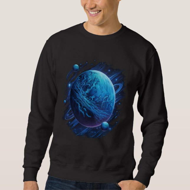 Sweatshirt Space Astronaut Alien American Flag Astronomy 4th  (Devant)
