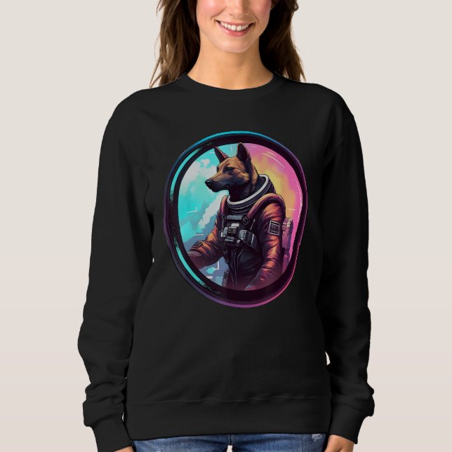 Sweatshirt Space Belgian Malinois Dog Mom Dad Belgian Malinoi (Devant)