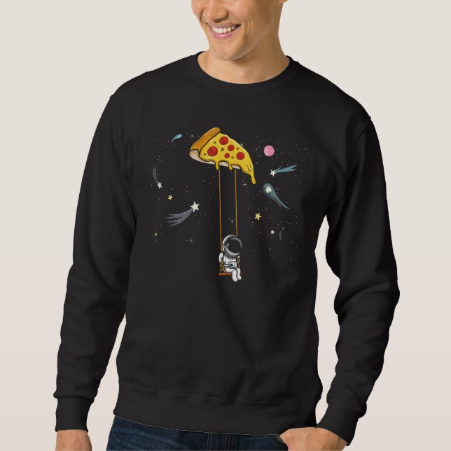 Sweatshirt Spaceman Pizza Slice Restauration rapide Astronomi (Devant)