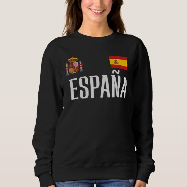 Sweatshirt Spain Flag Espana Football Soccer Fan Men Women Ki (Devant)