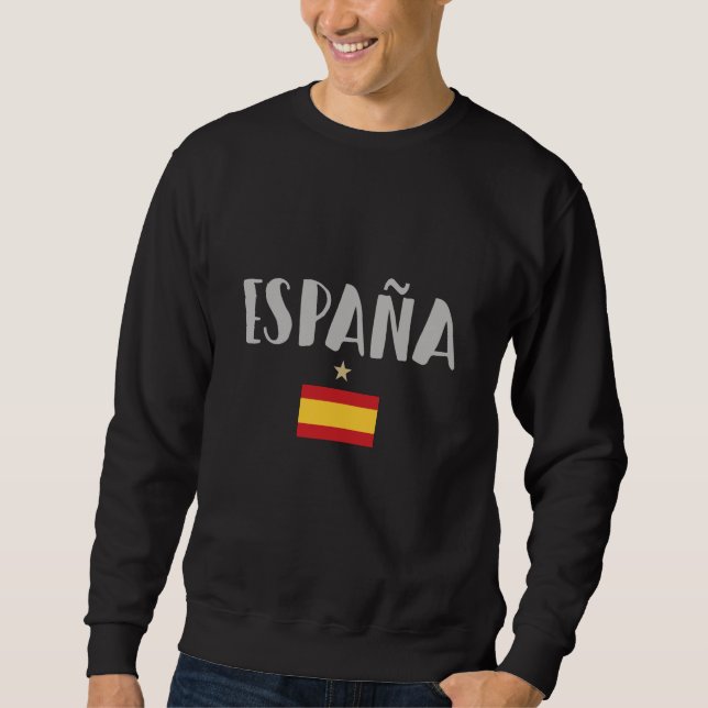 Sweatshirt Spain Soccer Football Fan Shirt Flag (Devant)