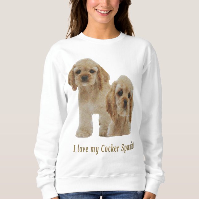 Sweatshirt spaniers cocker (Devant)