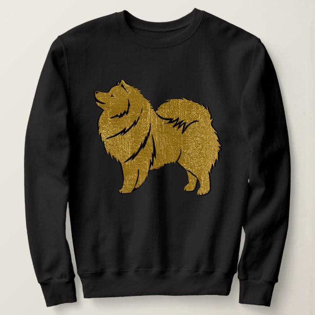 Sweatshirt SPARKLY THANG Lapphund faux métallique (Design devant)