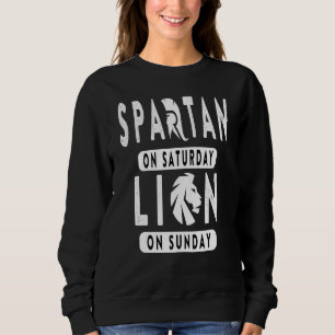 Sweatshirt Spartiate Le Samedi Lion Sur Les Idées De Football