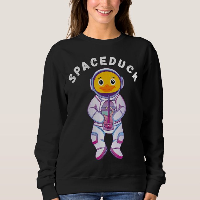 Sweatshirt Spatiale Rubber Canard Boba Thé Buvette Buvette Th (Devant)