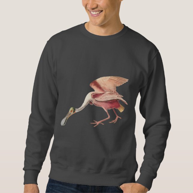Sweatshirt Spatule rose pataugeant l'art d'illustration (Devant)