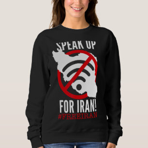 Sweatshirt SPEAUP UP FOR IRAN pas de wifi symbole Iran carte