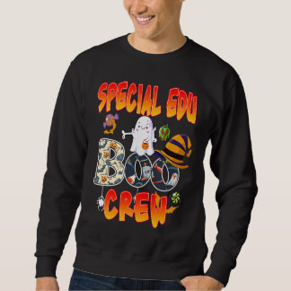 Sweatshirt Special Edu Boo Crew Halloween Ghost Teaching