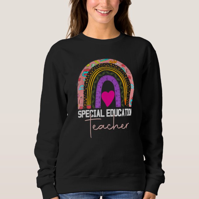 Sweatshirt Special Education Teacher Sped Ed SPED Leopard Rai (Devant)