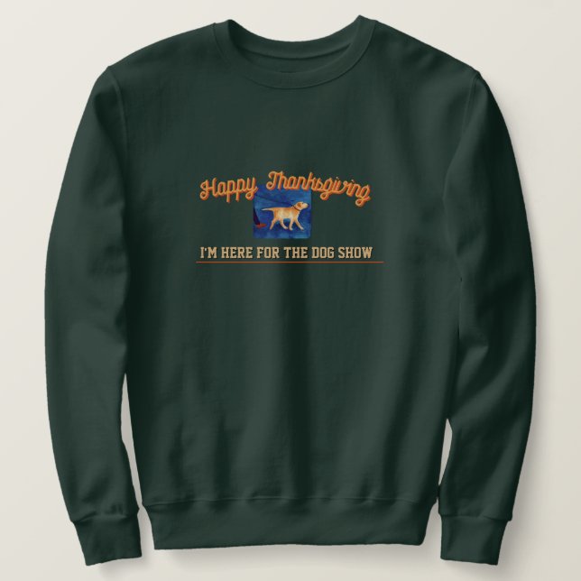 Sweatshirt Spectacle Canin d'Humour de Thanksgiving (Design devant)