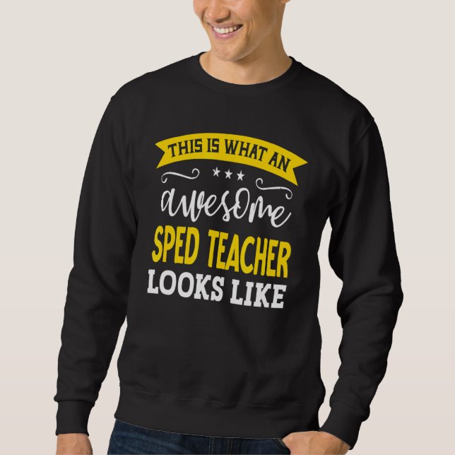 Sweatshirt SPED Professeur Titre du travail Employé Drôle Tra (Devant)