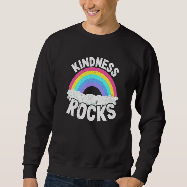 Sweatshirt Sped Teacher Anti Bullying Hippie Rainbow Kindness (Devant)