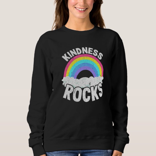 Sweatshirt Sped Teacher Anti Bullying Hippie Rainbow Kindness (Devant)