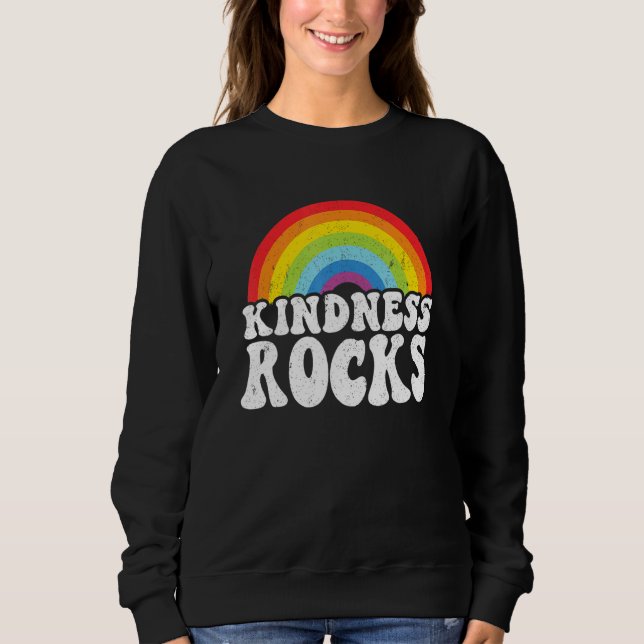 Sweatshirt Sped Teacher Anti Bullying Hippie Rainbow Kindness (Devant)