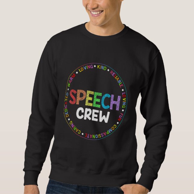 Sweatshirt Speech Language Pathologist Therapy Groovy Speech  (Devant)