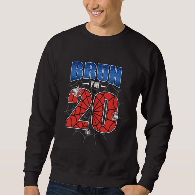 Sweatshirt Spider Web Bruh J'ai 18 ans C'est mon 18e oiseau (Devant)