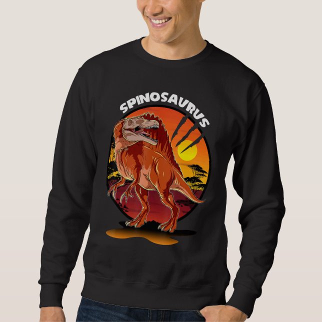 Sweatshirt Spinosaurus Dinosaur Avec Arrière - plan (Devant)
