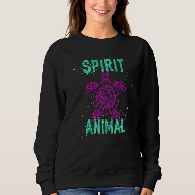 Sweatshirt Spirit Animal Sea Turtle Lover Animals Comfort Cut (Devant)