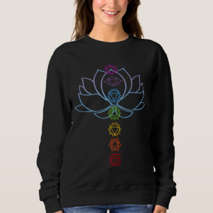 Sweatshirt Spirituel Zen Lotus Fleur Chakras Aligné Yoga