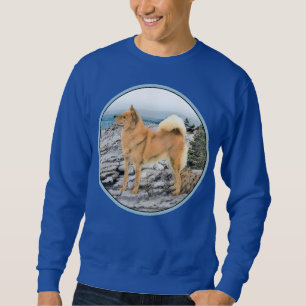 Sweatshirt Spitz finlandais à Seashore Peinture - Chien Art