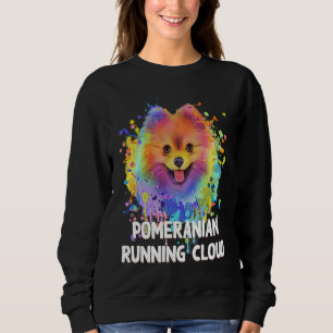 Sweatshirt Spitz Nain Nuage de Course Chien Humour Animaux