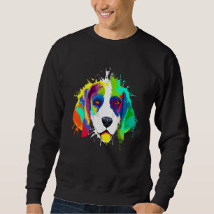 Sweatshirt Splash Art coloré Beagle chien