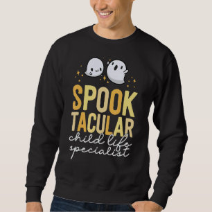 Sweatshirt Spooktacular Child Life Spécialiste Cute Ghost Hal