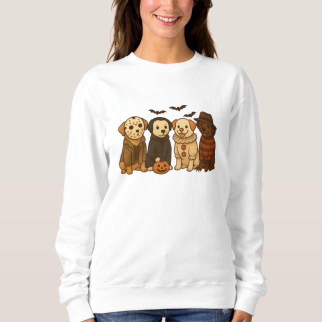 Sweatshirt Spooky Dogs Squad – Cute Halloween Puppy Design (Devant)