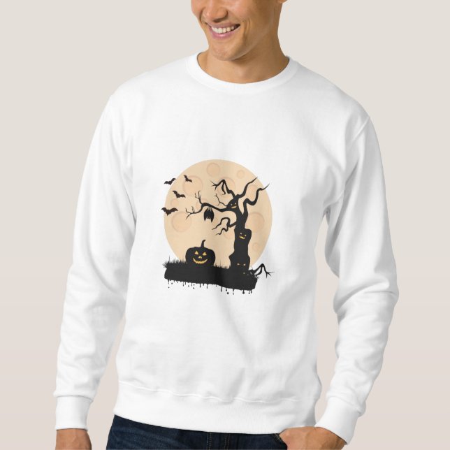 Sweatshirt Spooky Halloween full mon gift idea (Devant)