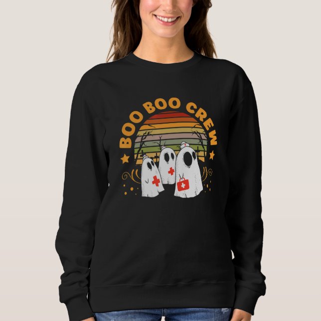 Sweatshirt Spooky Nursing Boo Boo Crew Nurse Halloween Nurse (Devant)