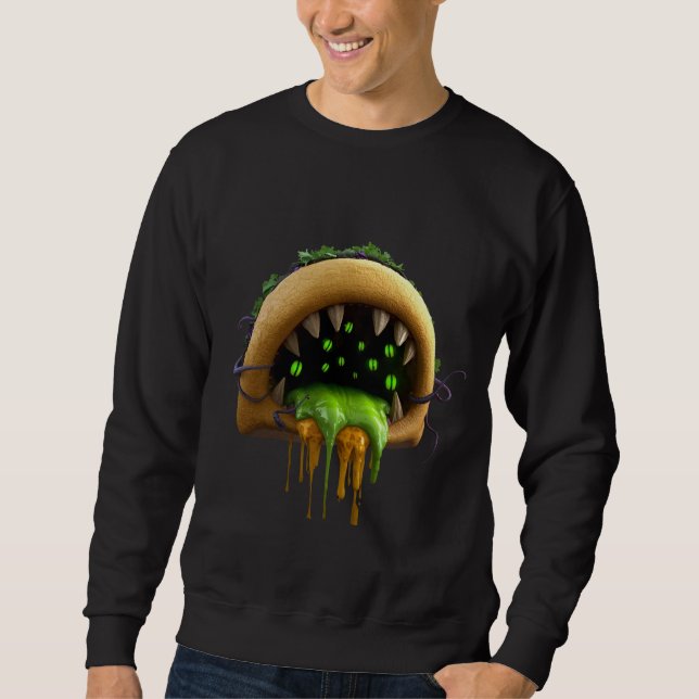 Sweatshirt Spooky Space Taco Mutant Alien Creepy Cute Hallowe (Devant)
