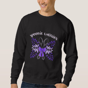 Sweatshirt Spoonie Guerrier Fibro Lupus Fatigue Migraine Purp