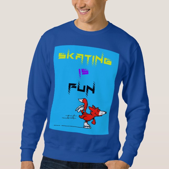Sweatshirt Sport Chiot Figure Fox Buddy Patinage (Devant)