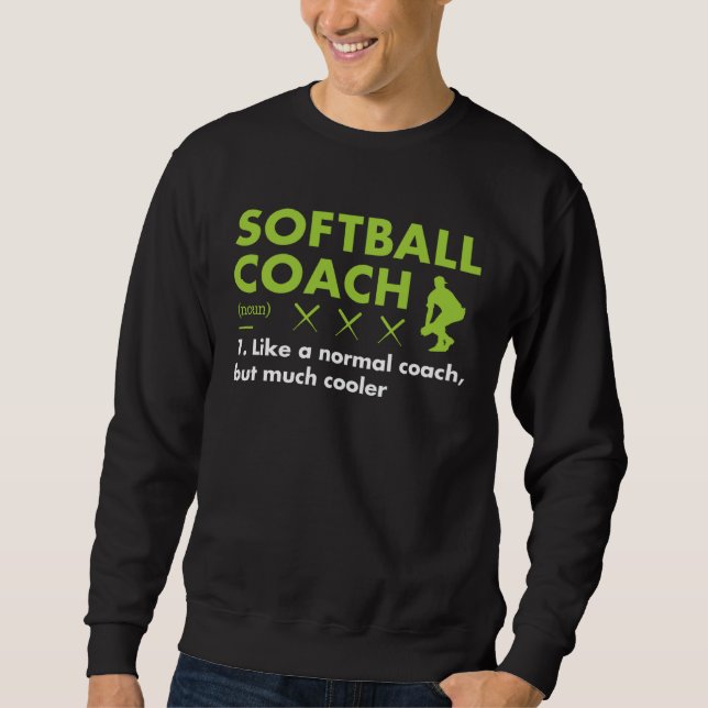 Sweatshirt Sport Coach Definition Softball 1 (Devant)