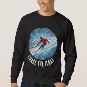 Sweatshirt Sport de ski de montagne d'hiver - Chasser le floc