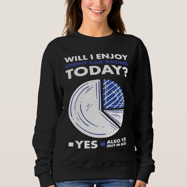 Sweatshirt Sport que j'apprécierai la course de sprint car (Devant)